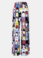 Load image into Gallery viewer, Printed Accordion Pleated High-Rise Waist Wide Leg Pants