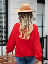 Load image into Gallery viewer, Heart Graphic Round Neck Sweater