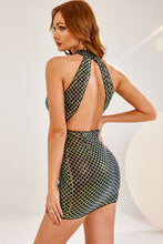 Load image into Gallery viewer, Multicolored Plaid Cutout Grecian Dress
