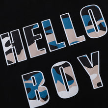 Load image into Gallery viewer, HELLO BOY Graphic Tee and Camouflage Shorts Set