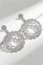 Load image into Gallery viewer, Alloy Rhinestone Round Drop Earrings