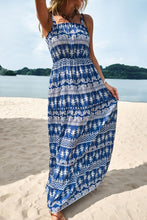 Load image into Gallery viewer, Bohemian Frill Trim Low-Back Maxi Dress