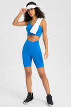 Load image into Gallery viewer, Crisscross Back V-Neck Sports Bra