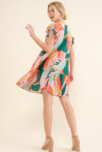 Load image into Gallery viewer, And The Why Printed Double Ruffle Sleeve Dress