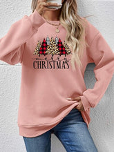 Load image into Gallery viewer, MERRY CHRISTMAS Round Neck Long Sleeve Sweatshirt