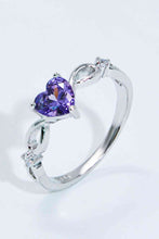 Load image into Gallery viewer, Crystal Heart 925 Sterling Silver Ring