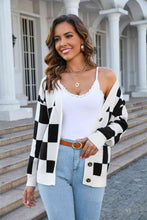 Load image into Gallery viewer, Button-Up V-Neck Dropped Shoulder Cardigan