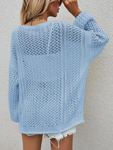 Load image into Gallery viewer, Openwork Button Front Cardigan