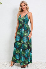 Load image into Gallery viewer, Printed Surplice Maxi Cami Dress