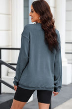 Load image into Gallery viewer, Round Neck Dropped Shoulder Sweatshirt
