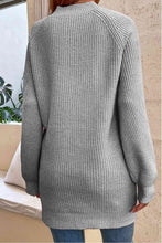 Load image into Gallery viewer, Round Neck Button Detail Ribbed Sweater