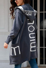 Load image into Gallery viewer, Open Front Long Sleeve Hooded Cardigan