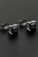 Load image into Gallery viewer, 925 Sterling Silver Square Moissanite Stud Earrings