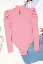 Load image into Gallery viewer, Mock Neck Puff Sleeve Bodysuit