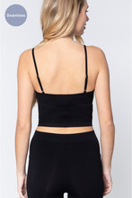 Load image into Gallery viewer, ACTIVE BASIC Round Neck Crop Rib Seamless Cami