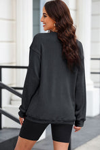 Load image into Gallery viewer, Heart Round Neck Dropped Shoulder Sweatshirt