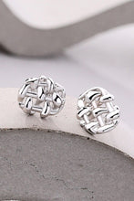 Load image into Gallery viewer, 925 Sterling Silver Woven Stud Earrings