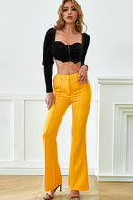 Load image into Gallery viewer, Pleated Flare Pants with Pockets