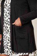 Load image into Gallery viewer, Celeste Full Size Open Front Longline Cardigan with Pockets