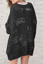 Load image into Gallery viewer, Openwork Open Front Long Sleeve Cardigan