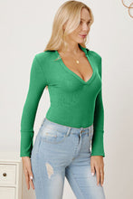 Load image into Gallery viewer, V-Neck Long Sleeve Bodysuit
