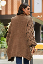 Load image into Gallery viewer, Open Front Ribbed Trim Duster Cardigan