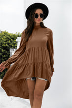 Load image into Gallery viewer, Solid Asymmetrical Patch Pleated Dress
