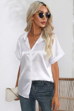 Load image into Gallery viewer, Collared Neck Short Sleeve Shirt