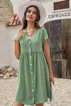 Load image into Gallery viewer, Buttoned Empire Waist Babydoll Dress