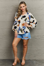 Load image into Gallery viewer, Hailey & Co Wishful Thinking Multi Colored Printed Blouse