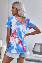 Load image into Gallery viewer, Tie-Dye Strappy Neck Tee