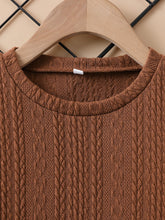 Load image into Gallery viewer, Kids Cable-Knit Print Pullover and Dinosaur Print Pants Set