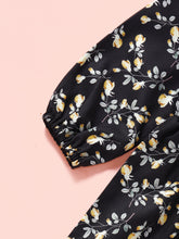Load image into Gallery viewer, Girls Floral Cutout Jumpsuit