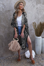 Load image into Gallery viewer, Printed Tassel Trim Open Front Cardigan