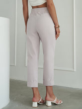 Load image into Gallery viewer, Buttoned Elastic Detail Cuffed Pants