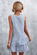 Load image into Gallery viewer, Striped Layered Sleeveless Dress