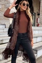 Load image into Gallery viewer, Sleeveless Fringe Detail Cardigan