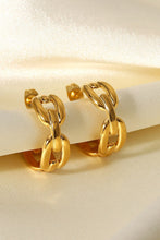 Load image into Gallery viewer, Linked Together Chain C-Hoop Earrings