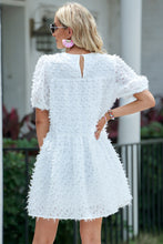 Load image into Gallery viewer, Eyelash Short Sleeve Mini Dress
