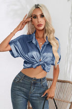 Load image into Gallery viewer, Collared Neck Short Sleeve Shirt