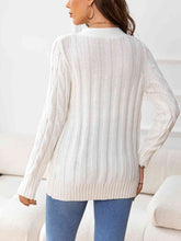 Load image into Gallery viewer, Button Down Cable-Knit Cardigan