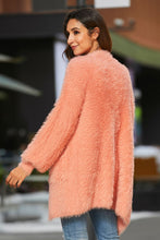 Load image into Gallery viewer, Open Front Fuzzy Cardigan with Pockets