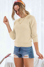 Load image into Gallery viewer, Round Neck Long Sleeve Pullover Sweater