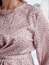 Load image into Gallery viewer, Plus Size Polka Dot Twist Detail Dress