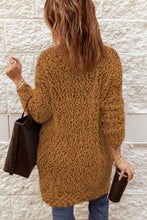 Load image into Gallery viewer, Fuzzy Popcorn Knit Open Front Longline Cardigan