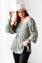 Load image into Gallery viewer, Jodifl Flora and Fauna Full Size Run Smocked Blouse