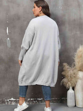 Load image into Gallery viewer, Plus Size Long Sleeve Pocketed Cardigan