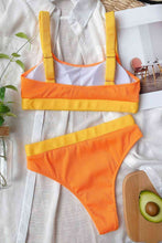 Load image into Gallery viewer, Color Block Scoop Neck Bikini Set