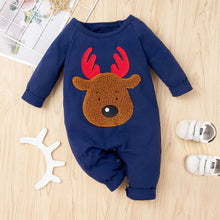 Load image into Gallery viewer, Baby Reindeer Applique Jumpsuit