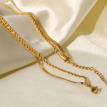 Load image into Gallery viewer, 18K Gold-Plated Double-Layered Necklace